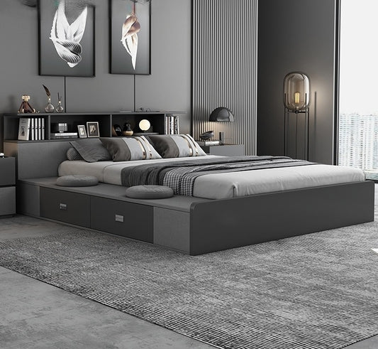 Modern Storage Bed With Nightstands