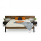 35" Veneer And MDF King Bed With Nightstands