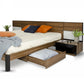 35" Veneer And MDF King Bed With Nightstands