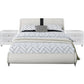 White Platform Queen Bedroom Set With Two Nightstands
