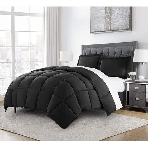 Reversible Microfiber Down Alternative Comforter Set