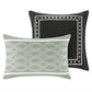 5-Piece Black White Damask Comforter Set