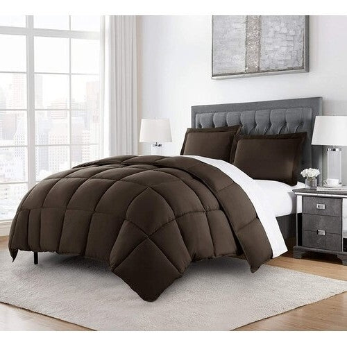 Reversible Microfiber Down Alternative Comforter Set