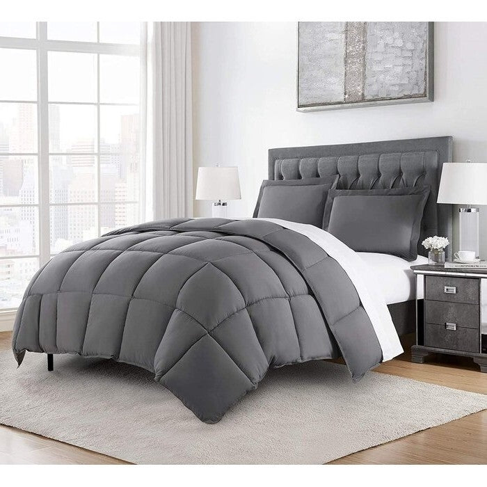 Reversible Microfiber Down Alternative Comforter Set