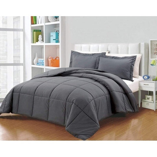 Reversible Microfiber Down Alternative Comforter Set