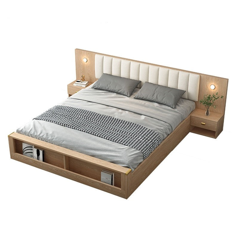 Solid Wood Tatami Bedroom Set With Storage