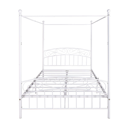 Bed Casa™️-Four-Post Metal Canopy Bed