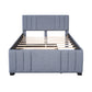Bed Treasures™️ -Upholstered Platform Bed with Trundle