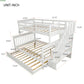 Twin-Over-Full Bunk Bed With Twin Size Trundle & Storage