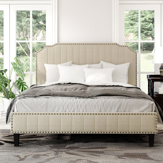 Nailhead Trim  Platform Bed