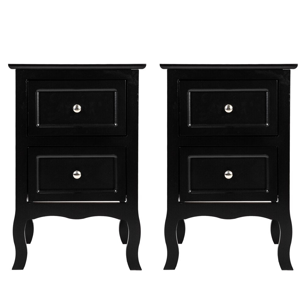 Country Style Two-Tier Nightstands Set