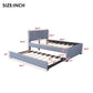 Bed Treasures™️ -Upholstered Platform Bed with Trundle