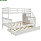 Twin-Over-Full Bunk Bed With Twin Size Trundle & Storage