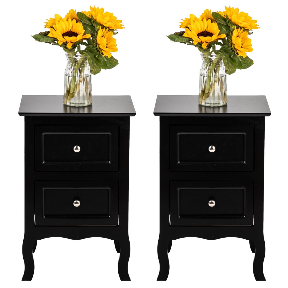 Country Style Two-Tier Nightstands Set