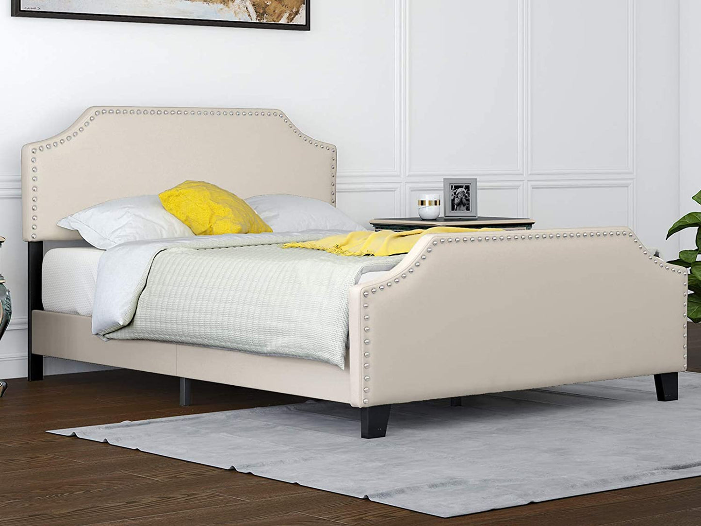 Bedstatic™️-Full Upholstered Platform Bed