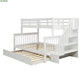Twin-Over-Full Bunk Bed With Twin Size Trundle & Storage