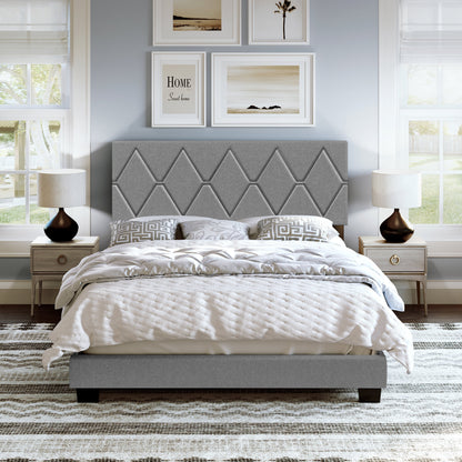 Charlat Upholstered Faux Leather Platform Bed