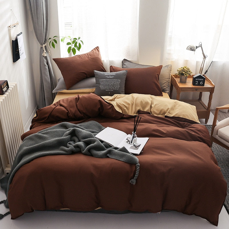 Modern Solid Color Bedding Set