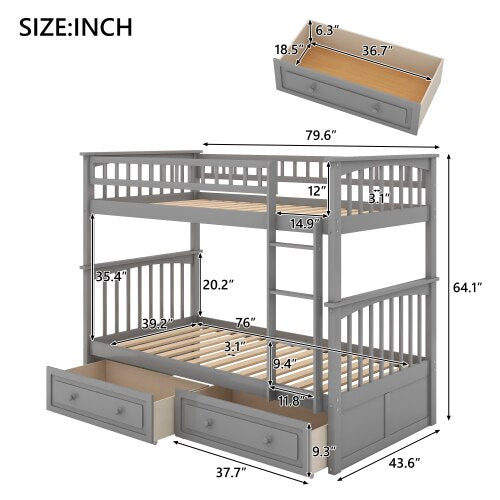 Minimalist And Modern Twin Bunk Bed