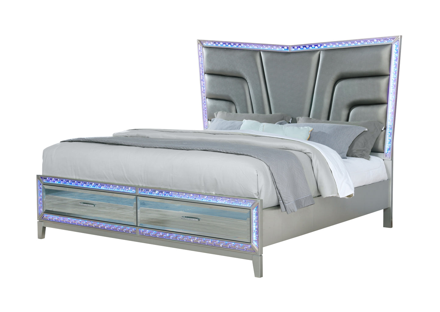 Luxury Bedroom Set With LED Lights