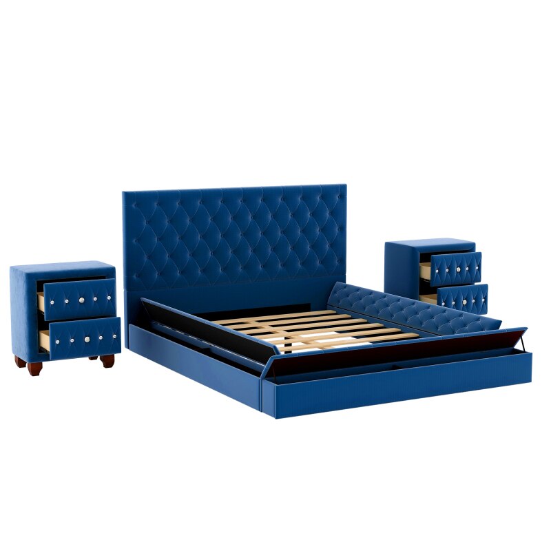 Blue Heaven™️ - Low Profile Platform Bedroom Set