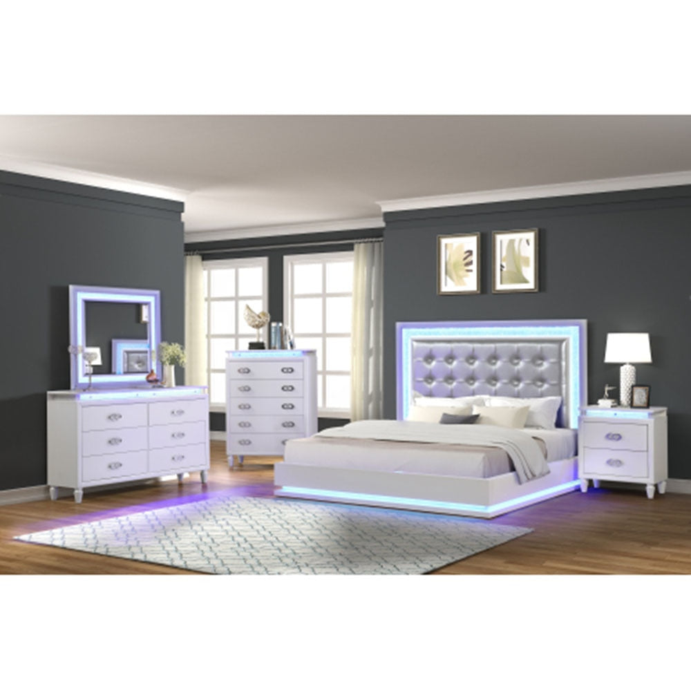 Milky White™️ LED Bedroom Set