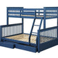 Harley  Storage Bunk Bed With Navy Blue Finish