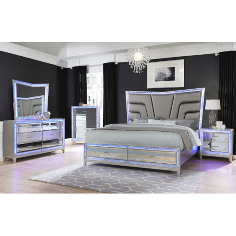 Luxury Bedroom Set With LED Lights