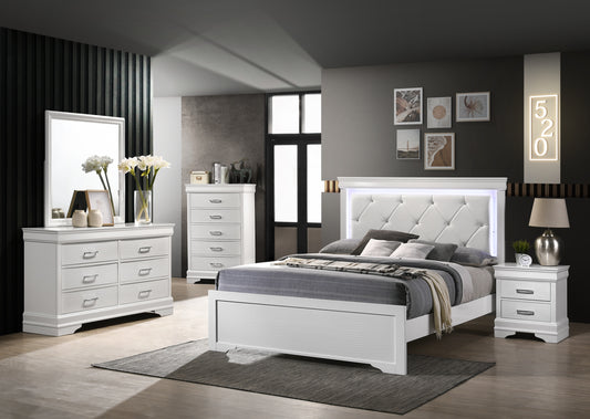 Tufted LED Bedroom Set