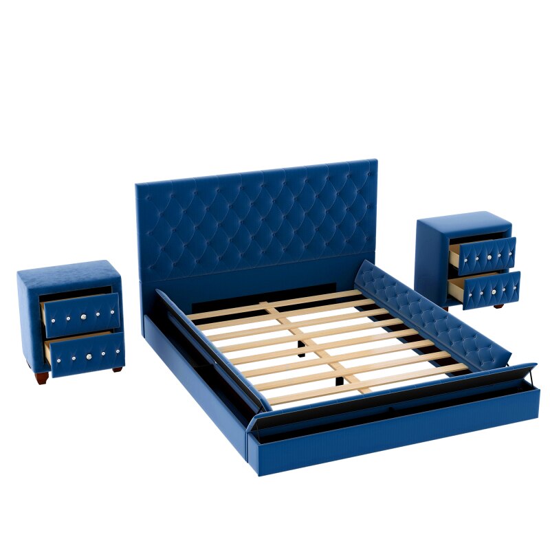 Blue Heaven™️ - Low Profile Platform Bedroom Set