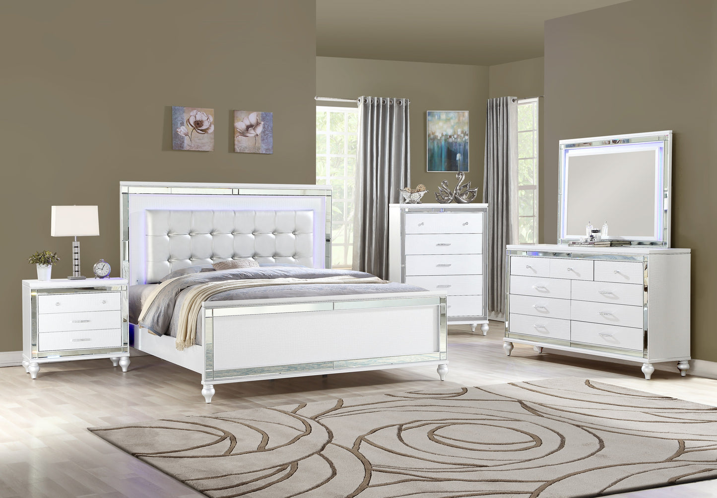 Sterling 5 PC LED Bedroom Set