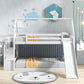 Ultra Stylish Twin Bunk Bed With Ladder & Slide