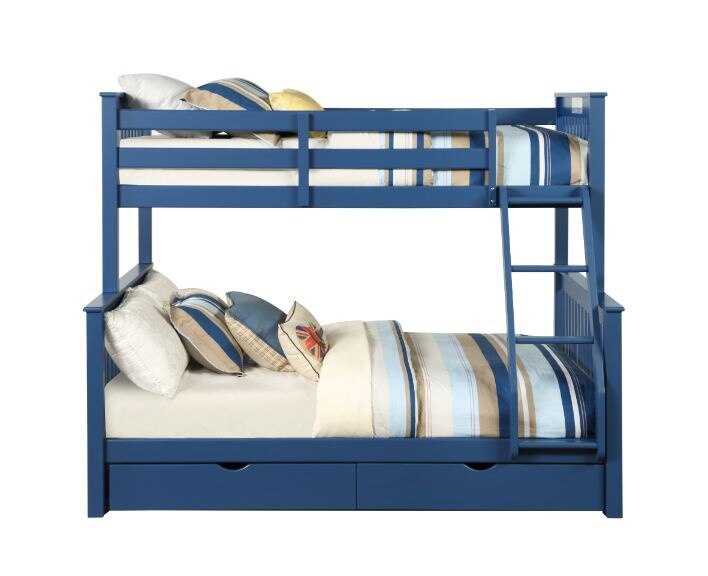 Harley  Storage Bunk Bed With Navy Blue Finish