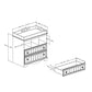 White Wood Baby Diaper Changing Table with 2 Drawers