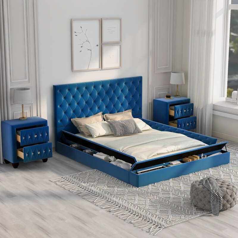 Blue Heaven™️ - Low Profile Platform Bedroom Set