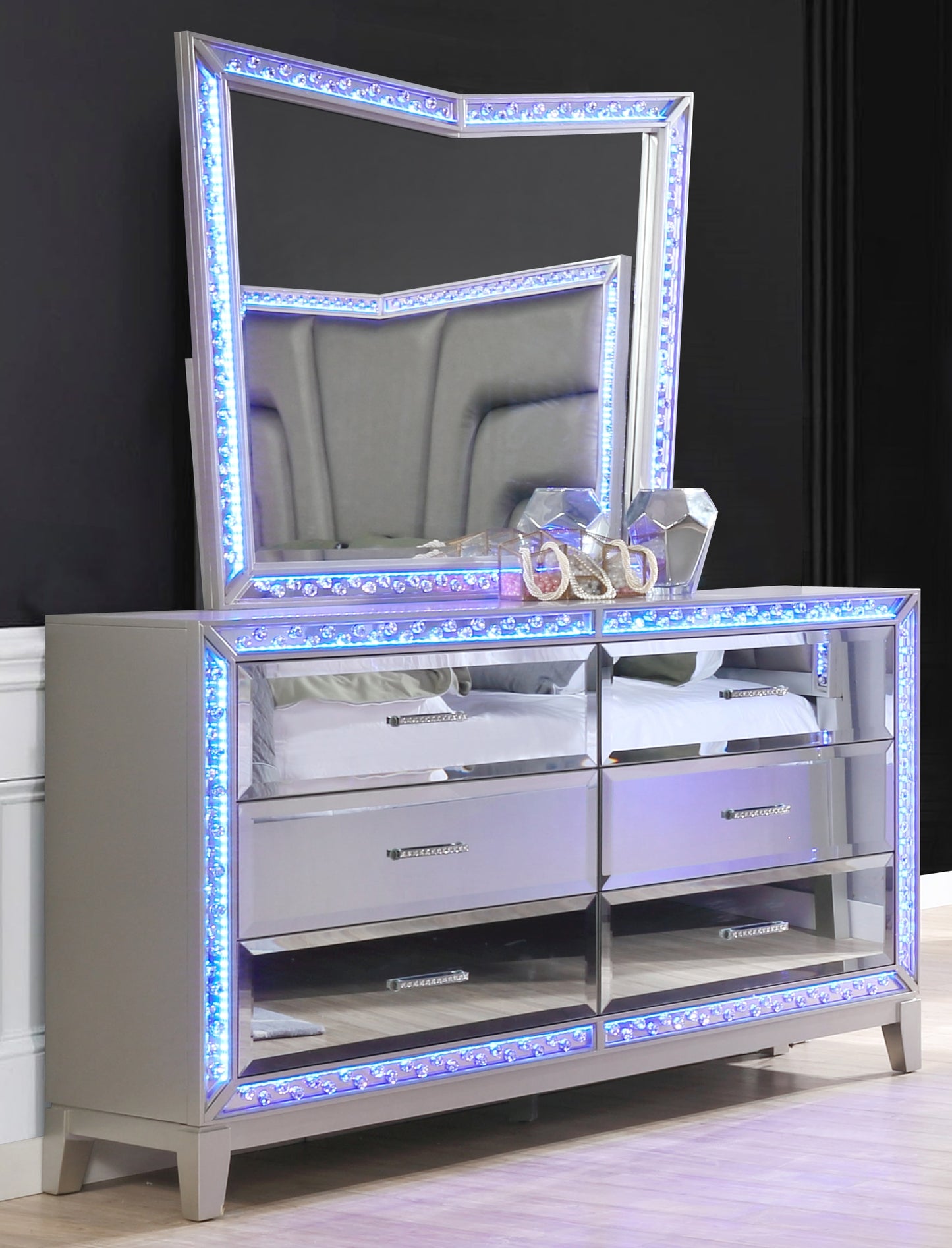 Luxury Bedroom Set With LED Lights