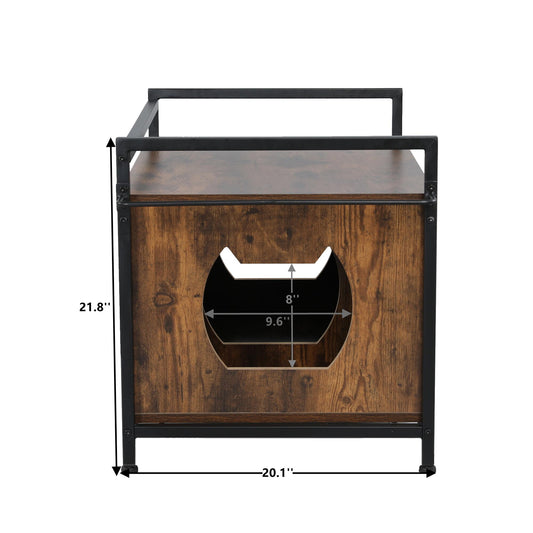 Cat First™️- Cat House Nightstand With Hidden Litter Box