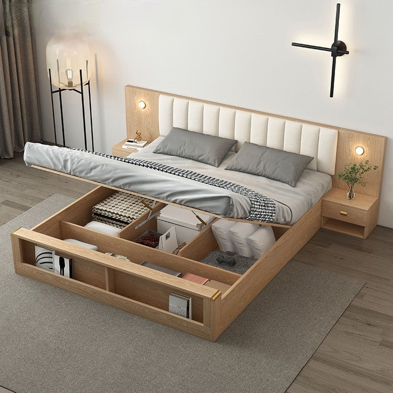 Solid Wood Tatami Bedroom Set With Storage